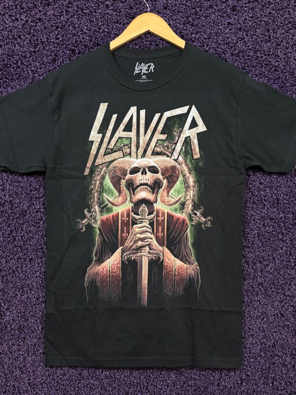 Slayer Reign in Blood Poster Undead Horned Cleric T-Shirt M